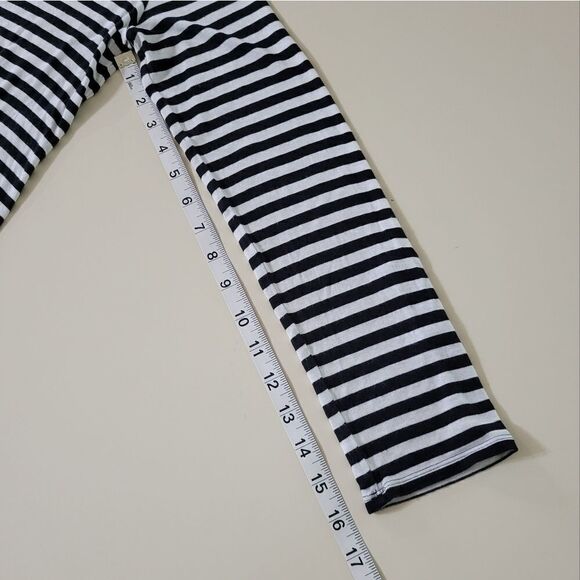 Chaus Women's Navy Stripe Zipper Back Long Sleeve Top - Picture 6 of 10